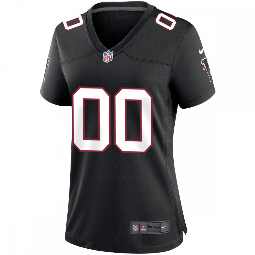 Atlanta Falcons Nike Women's Throwback Custom Game Jersey - Black-GridironStore